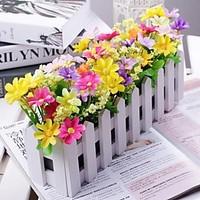 Branch Polyester Plastic Daisies Tabletop Flower Artificial Flowers