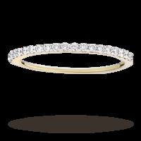 Brilliant cut 0.20 total carat weight diamond stacking ring in 18 carat yellow gold