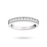 Brilliant Cut 0.25 Carat Channel Set Half Eternity Ring in 18 Carat White Gold - Ring Size N