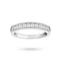 Brilliant Cut 0.33 Carat Channel Set Half Eternity Ring in 18 Carat White Gold - Ring Size K