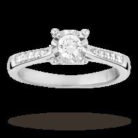 brilliant cut 034 total carat weight solitaire and diamond set shoulde ...