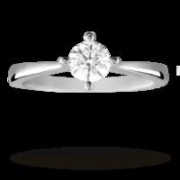 brilliant cut 040 carat solitaire diamond ring in 9 carat white gold r ...