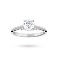 Brilliant Cut 1.00 Carat 4 Claw Diamond Solitaire Ring in 18 Carat White Gold - Ring Size K