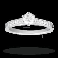 brilliant cut 042 total carat weight solitaire and diamond set shoulde ...