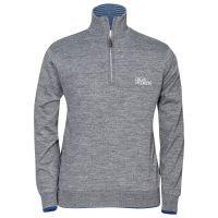 Brett Tour Half Zip Lined Sweaters - Light Grey
