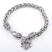 Bracelet Charm Bracelet Alloy Birthday Jewelry Gift Silver, 1pc