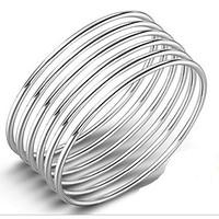 Bracelet Bangles Sterling Silver Others Natural Birthday Gift Valentine Jewelry Gift Silver, 1pc