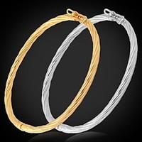 Bracelet Bangles Alloy / Platinum Plated / Gold Plated Wedding / Party / Daily / Casual / Sports Jewelry Gift Gold / Silver, 1pc