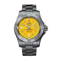 Breitling Avenger II Seawolf Yellow Dial Stainless Steel Watch