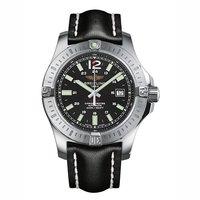 breitling gents colt 44 automatic black leather watch