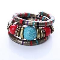 Brown/Red Layered Bangle Bracelet Christmas Gifts