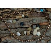 brown coco bead knot necklace