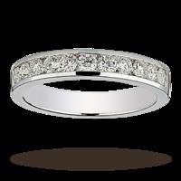 brilliant cut 052 total carat weight diamond half eternity ring in 18  ...