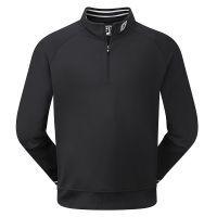 Brushed Pique Half-Zip Pullover Black