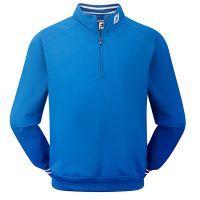 brushed pique half zip pullover nautical blue