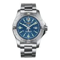 Breitling Colt Quartz men\'s blue dial stainless steel bracelet watch
