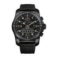 breitling cockpit b50 mens black rubber stap watch