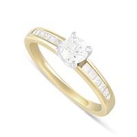 brilliant fire 18ct gold 040 carat diamond shoulder set ring