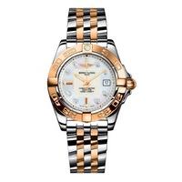 Breitling Galactic 32 ladies diamond 18ct rose gold and steel watch