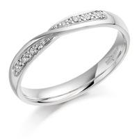 Brown & Newirth Wedding Ring White Gold Diamond Cross Over