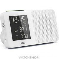 Braun Clocks Digital Radio Alarm Clock Radio Controlled BNC010WH-SRC