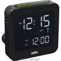 braun clocks travel alarm clock radio controlled bnc009bk rc