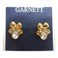 Brand New Claire Garnett bow and gem earrings Claire Garnett - Size: Medium - Metallics