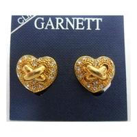 Brand New Claire Garnett heart clip on earrings Claire Garnett - Size: Medium - Metallics