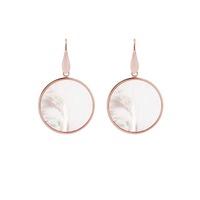 bronzallure ladies alba pearl disc dropper earrings wsbz00709w