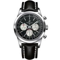 Breitling Black Transocean Chronograph Strap Watch AB01512-BF26 435X