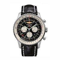 Breitling Gents Navitimer GMT Black Croc Leather Watch