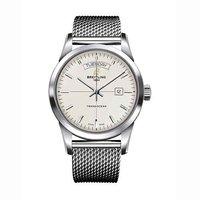 Breitling Transocean Day and Date White Dial Watch