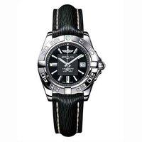 Breitling ladies Galactic 32 Black Leather Strap Watch