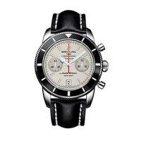 Breitling Gents Superocean Heritage Chronograph 44 Black Leather Strap