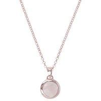 bronzallure faceted rose quartz pendant necklace