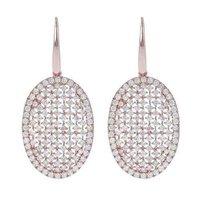 bronzallure altissima oval pave dangle earrings