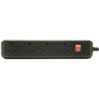 brennenstuhl 1150403 4 way extension socket 15m lead black