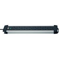 brennenstuhl 1391003018 8 way extension socket black aluminium