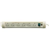 Brennenstuhl 1952263100 6 Way Switched Ext Socket White 3m