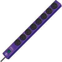 Brennenstuhl 1150613138 Hugo 8 Way Extension Socket Violet
