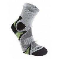 bridgedale mens cool fusion trail head socks greyblack large