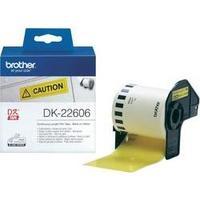 Brother Labels (roll) 62 mm x 15.24 m Film Yellow 1 Rolls Permanent DK22606 All-purpose labels