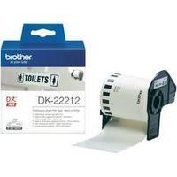 Brother Labels (roll) 62 mm x 15.24 m Film White 1 Rolls Permanent DK22212 All-purpose labels