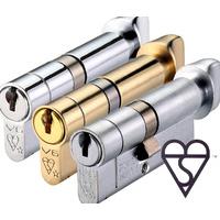 BS Kitemarked Offset Key and Turn Euro Cylinders 6 Pin