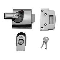 bs1 nightlatch british standard lock 60mm backset chrome finish visi