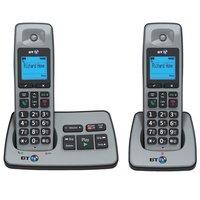 BT 2500 DECT Cordless Telephone Backlit Display Speaker Answering Machine Twin-Pack (Silver)