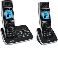 BT 6500 DECT Cordless Telephone Backlit Display Speaker Answering Machine Twin-Pack (Black)
