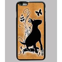 bull terrier silhouette vintage
