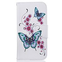 Butterfly Pattern Leather PU Leather Material Leather Phone Case for Motorola Moto G4 Plus / MOTO G4