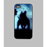 bull terrier silhouette landscape